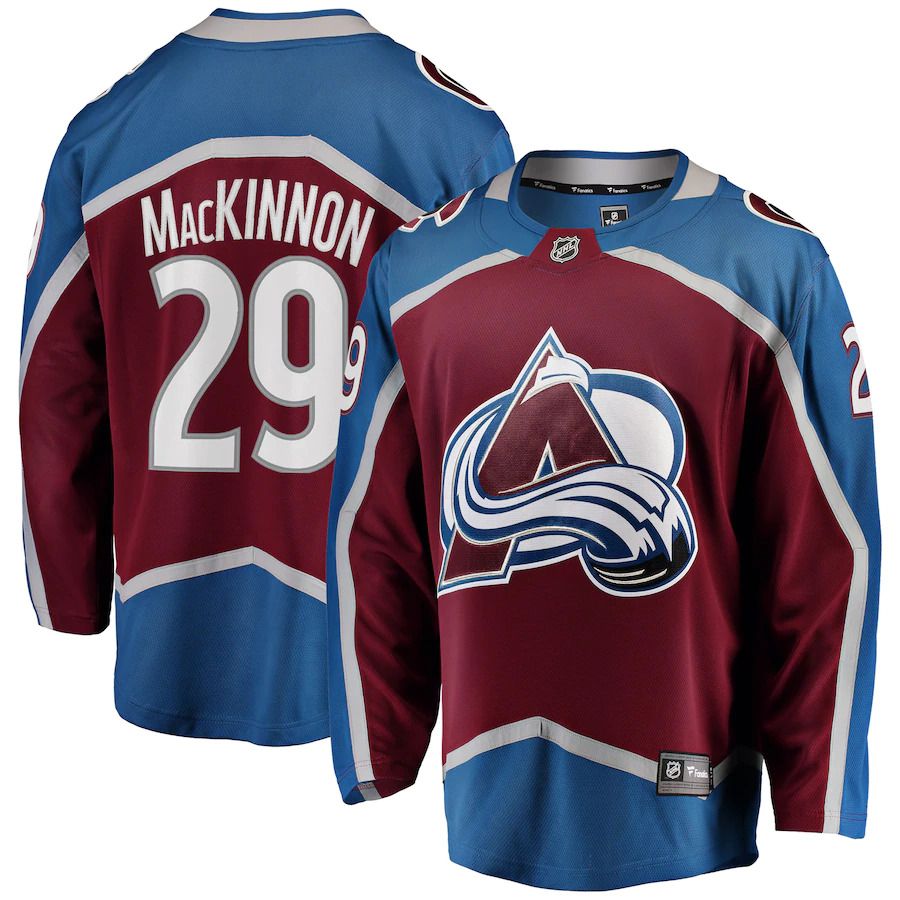 Men Colorado Avalanche 29 Nathan MacKinnon Fanatics Branded Burgundy Breakaway Player NHL Jersey